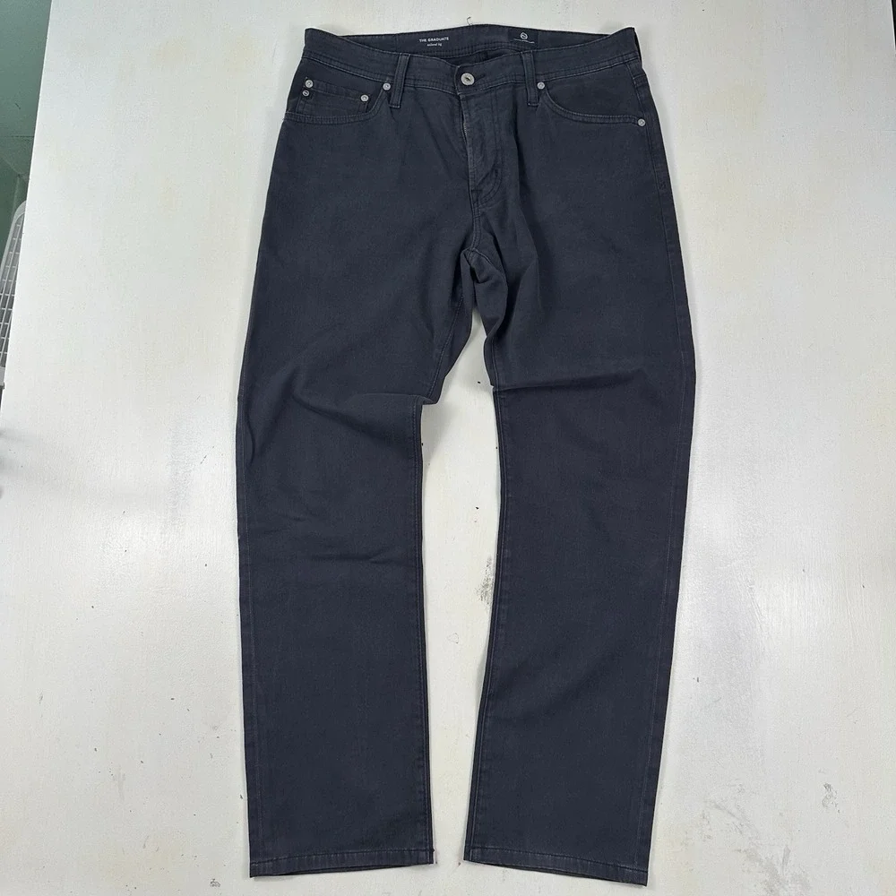 Polo Ralph Lauren Men's Navy Blue Pants 34x33 Chino Stretch Straight‎ Classic